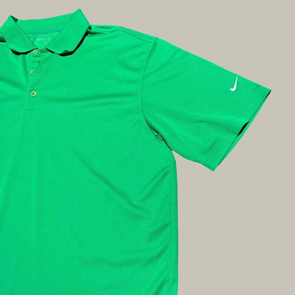 Nike Golf Dri-FIT Polo Shirt Mens XL Green Short Sleeve 358324-386 Swoosh Logo
